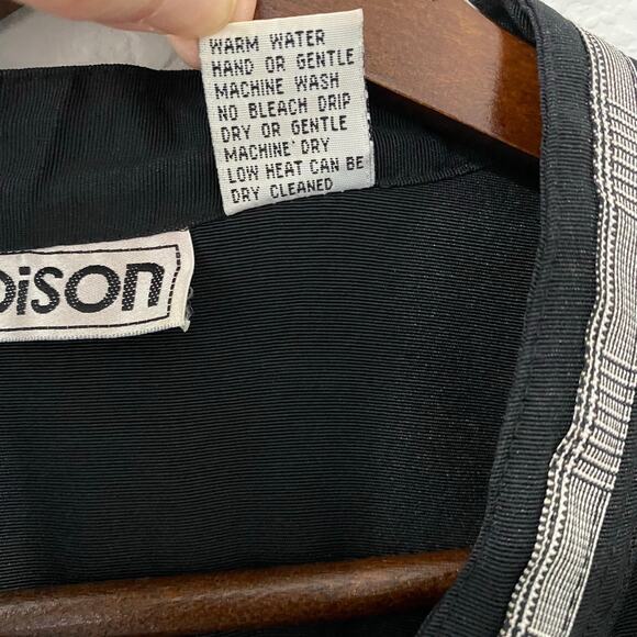 Vintage Madison Mens Shirt XXL Black Long Sleeve Decorative Buttons John Wayne - Picture 4 of 8